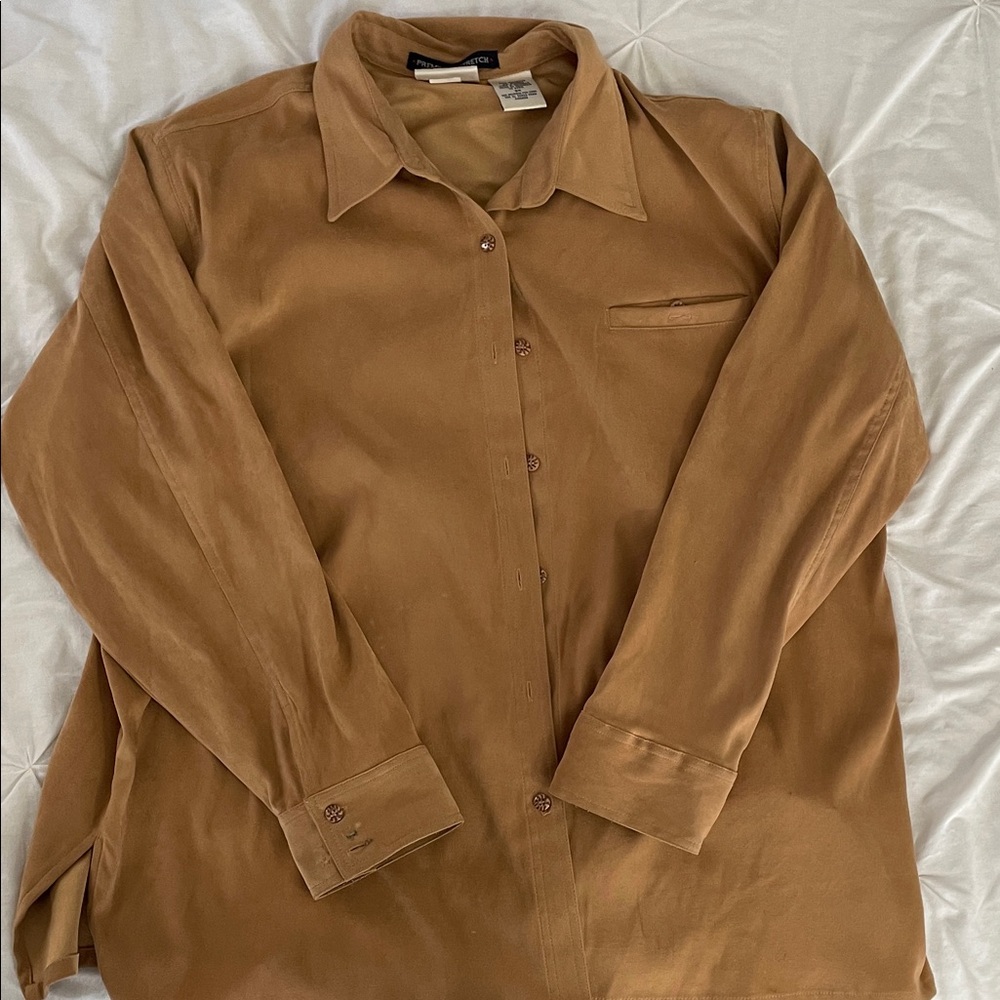 Bill Blass Premium Stretch Tan Shirt